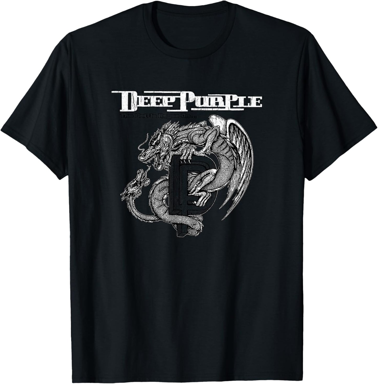 Deep Purple Official Battle Rages On - Grey, -Adults, Short Sleeve, Classic Fit, , Small T-Shirt - T-Shirt | Black