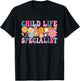 Child Life Specialist Week Groovy Appreciation Day T-Shirt - T-Shirt | Black