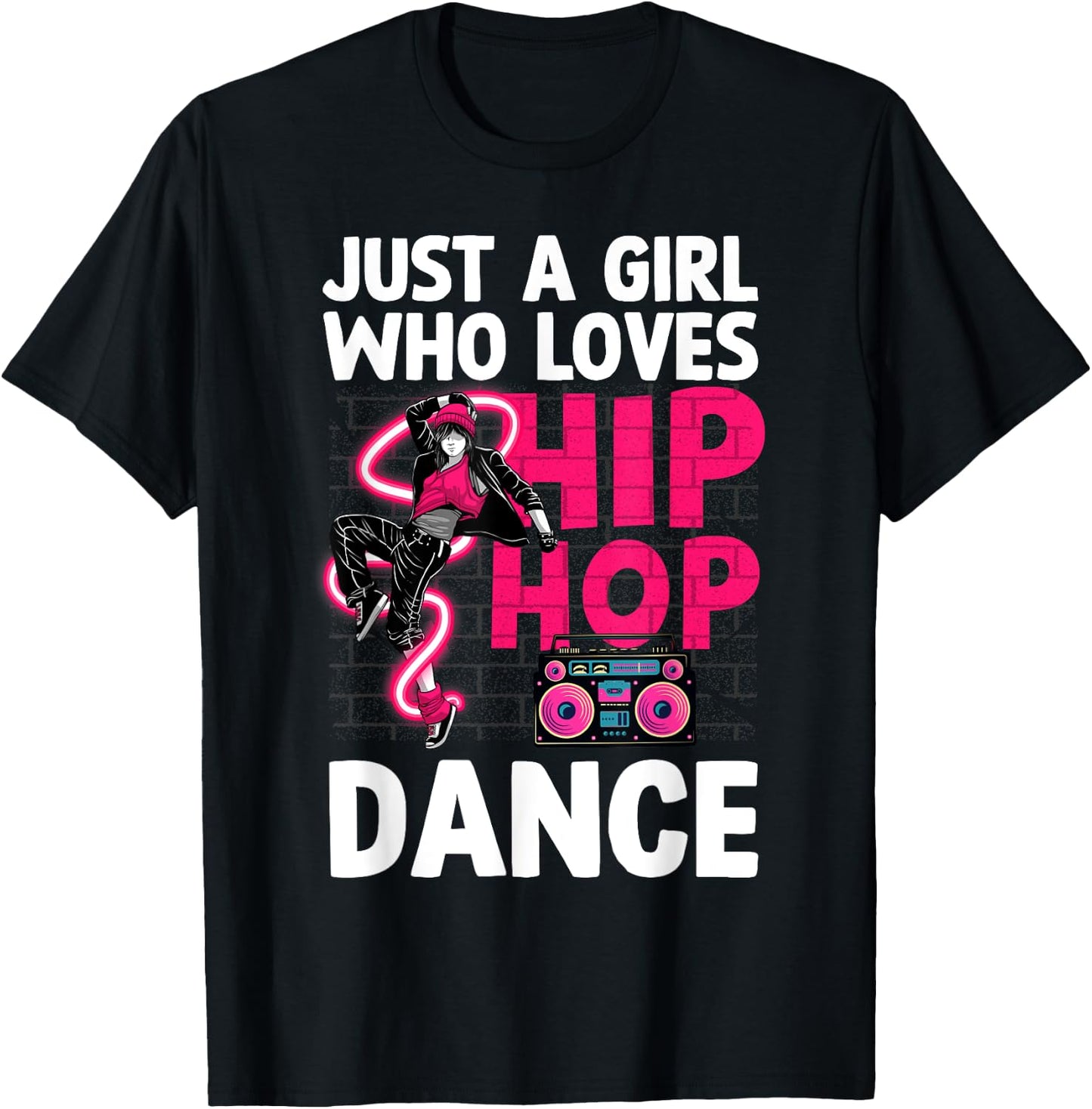Cool Hip Hop Art Teen Girls Hiphop Dancing Hip Hop T-Shirt - T-Shirt | Black