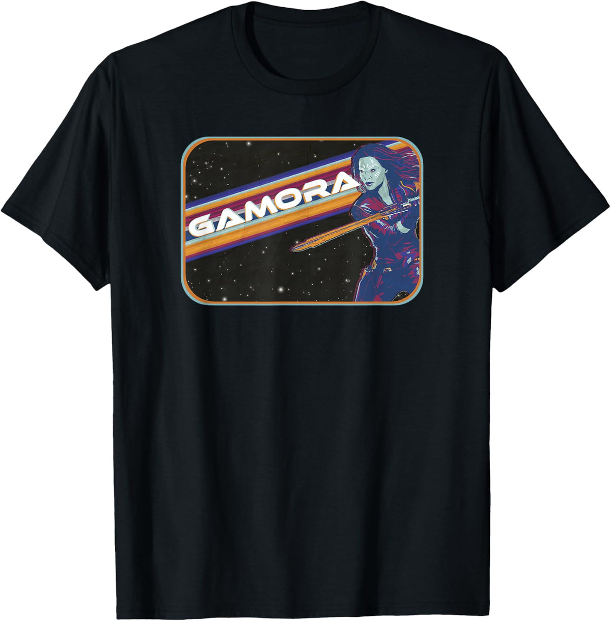 Marvel Guardians of the Galaxy Vol. 3 Vintage Space Gamora T-Shirt - T-Shirt | Black
