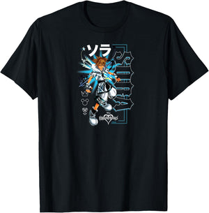 Kingdom Hearts - Sora Character Kanji T-Shirt - T-Shirt | Black