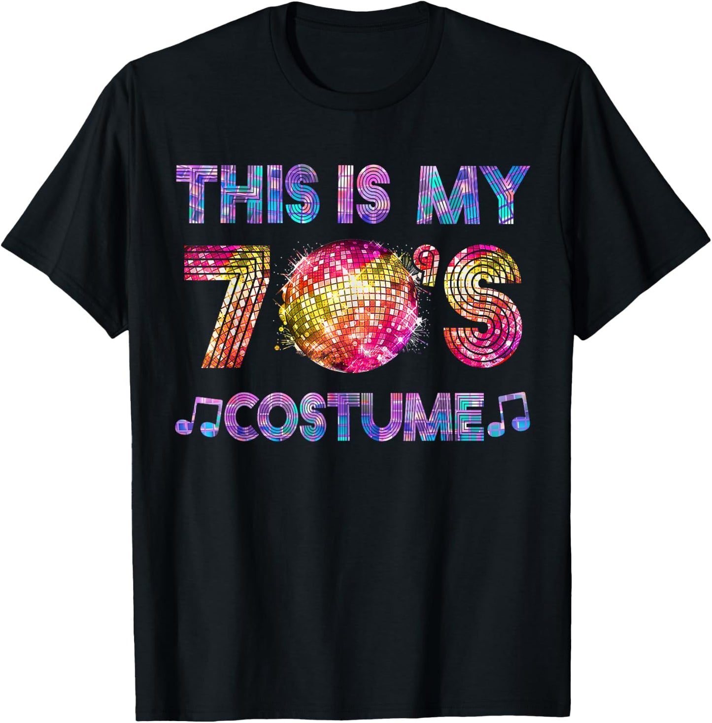 This Is My 70's Costume Seventies Disco 70 Theme Retro Party T-Shirt - T-Shirt | Black
