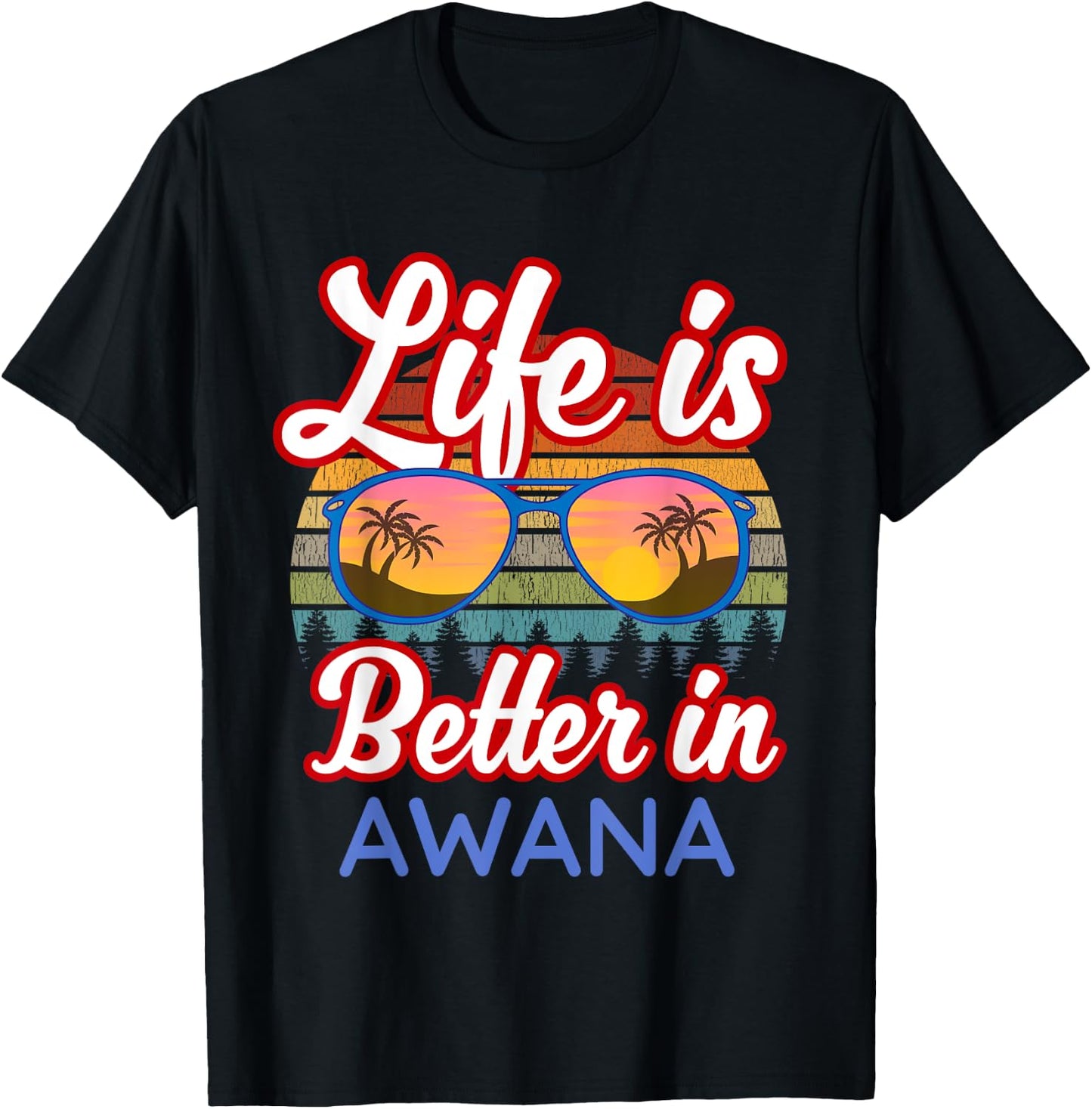 Awana Souvenirs / 'Life Is Better In Awana Beach Resort!' T-Shirt - T-Shirt | Black