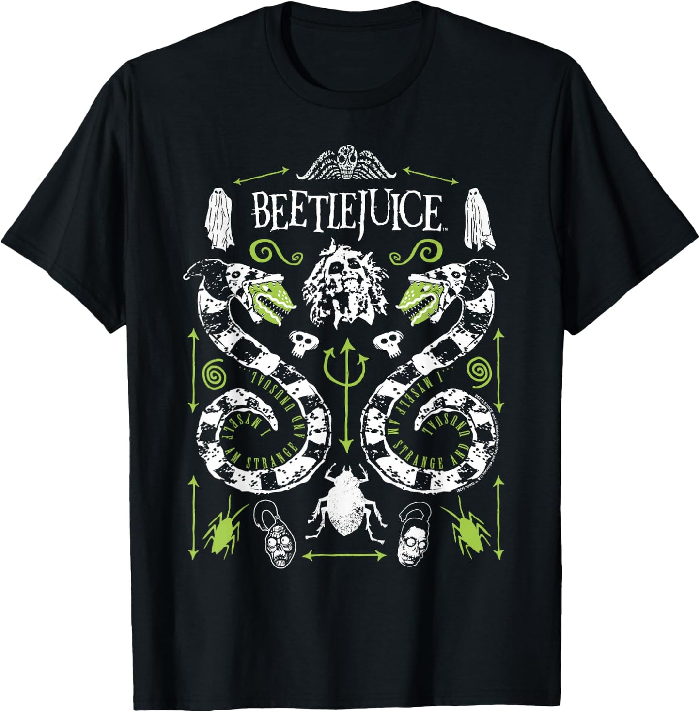 Beetlejuice Symbols Poster T-Shirt - T-Shirt | Black
