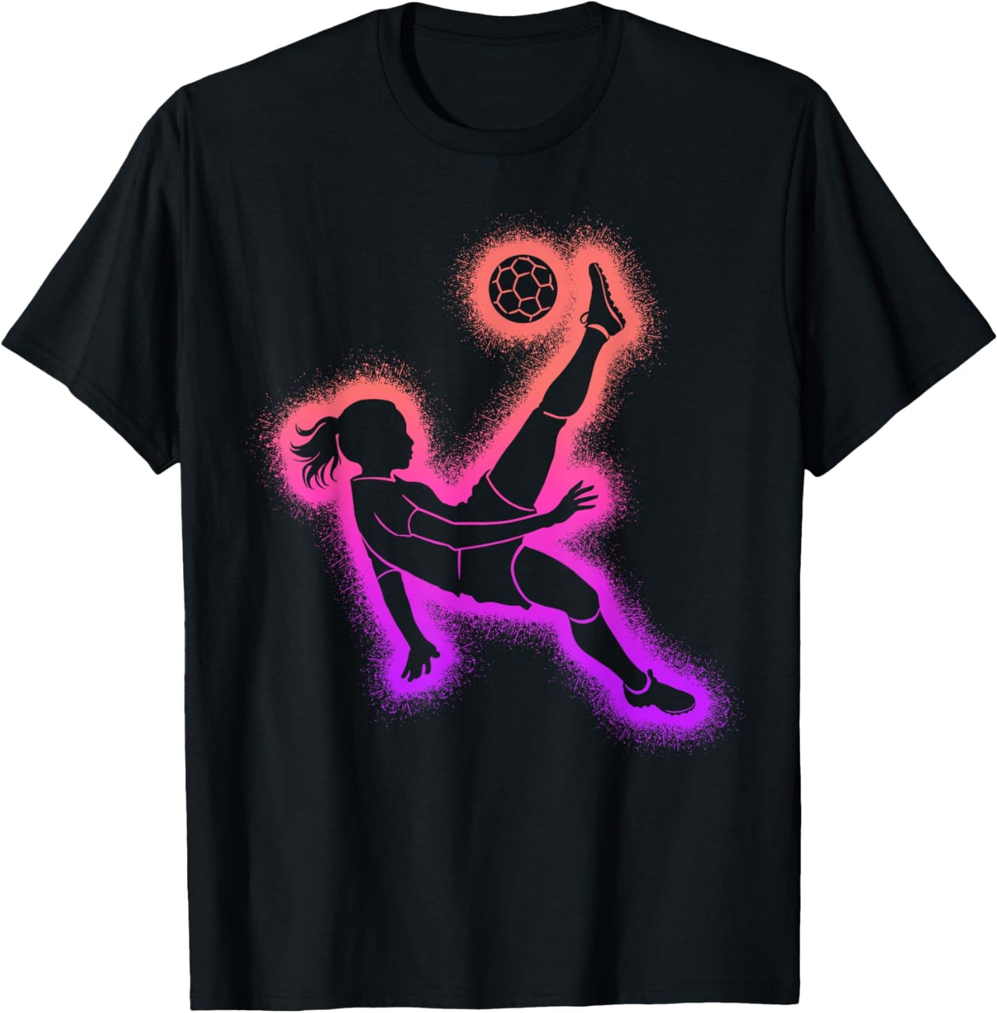 Soccer Player Girl Kids Women Soccer Girls T-Shirt - T-Shirt | Black