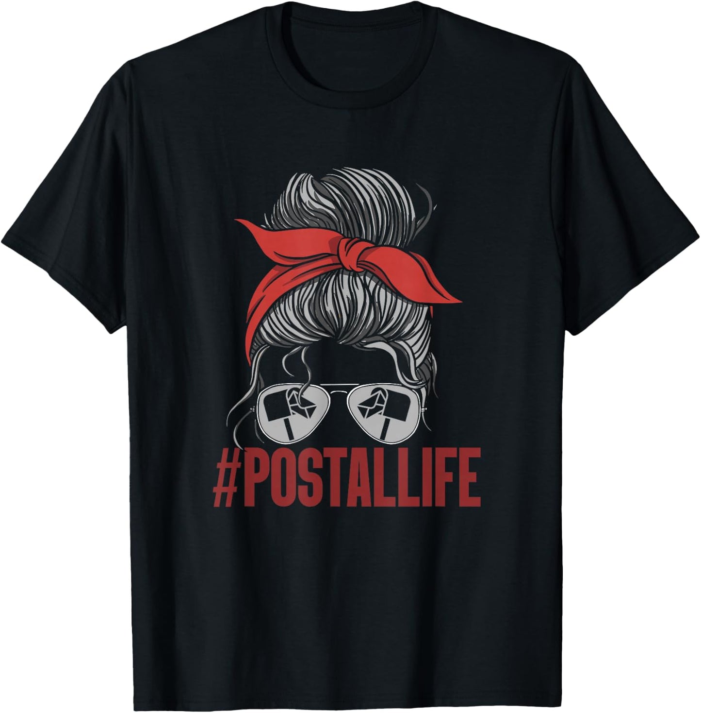 #Postallife Mail Lady Postal Worker Mail Carrier T-Shirt - T-Shirt | Black