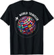 World Traveler Map, World Flags Traveler, Countries Map T-Shirt - T-Shirt | Black