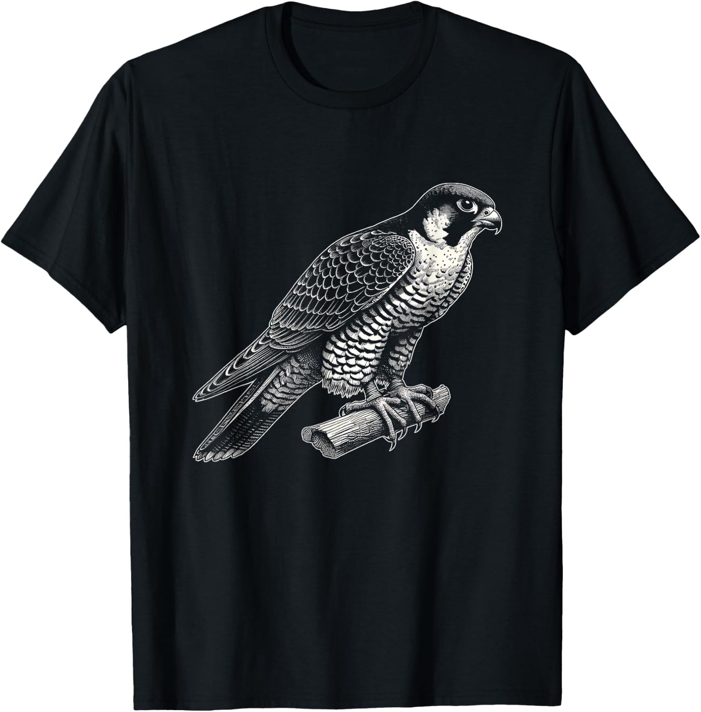 Peregrine Falcon Lover Theme Designs Peregrine Falcon Bird Graphic Artwork Design T-Shirt - T-Shirt | Black