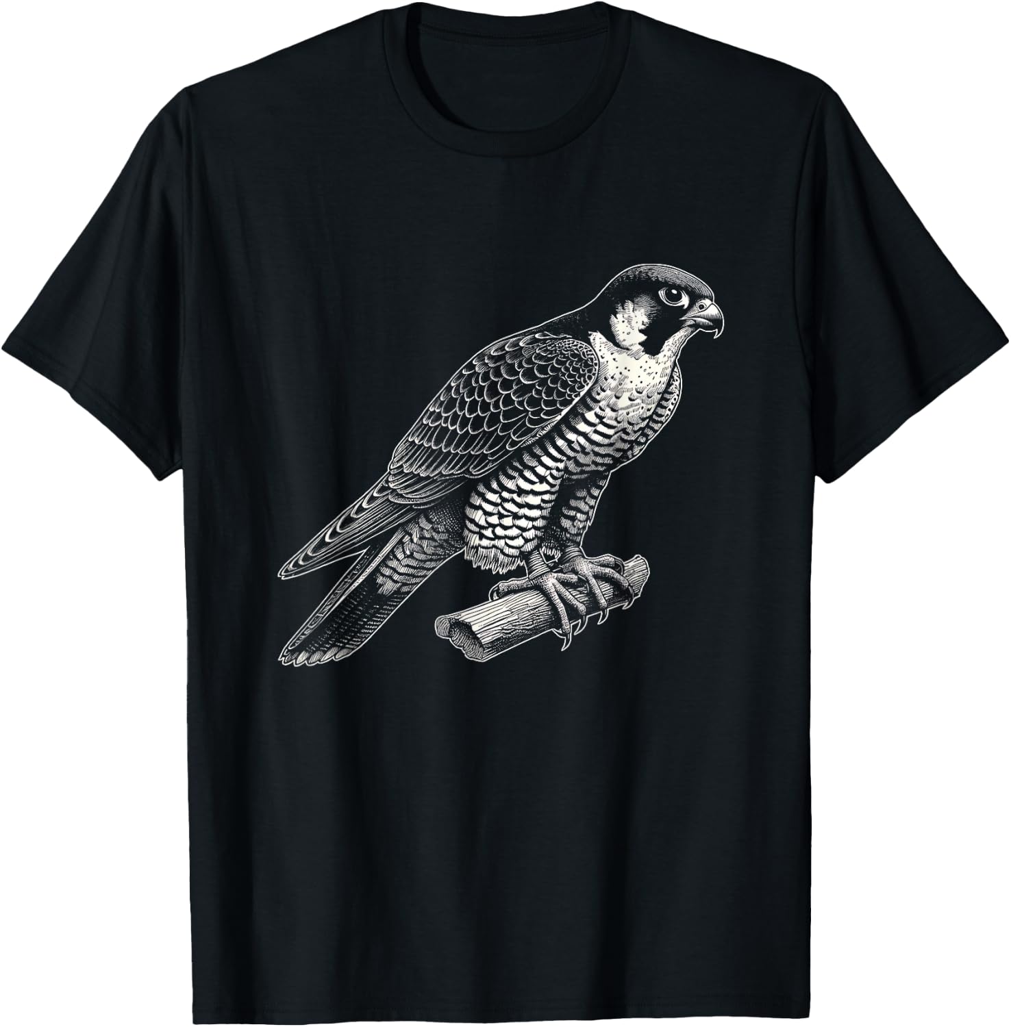 Peregrine Falcon Lover Theme Designs Peregrine Falcon Bird Graphic Artwork Design T-Shirt - T-Shirt | Black