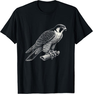 Peregrine Falcon Lover Theme Designs Peregrine Falcon Bird Graphic Artwork Design T-Shirt - T-Shirt | Black