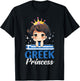 Greek Princess Greece Girl Cute Greek Flag T-Shirt - T-Shirt | Black