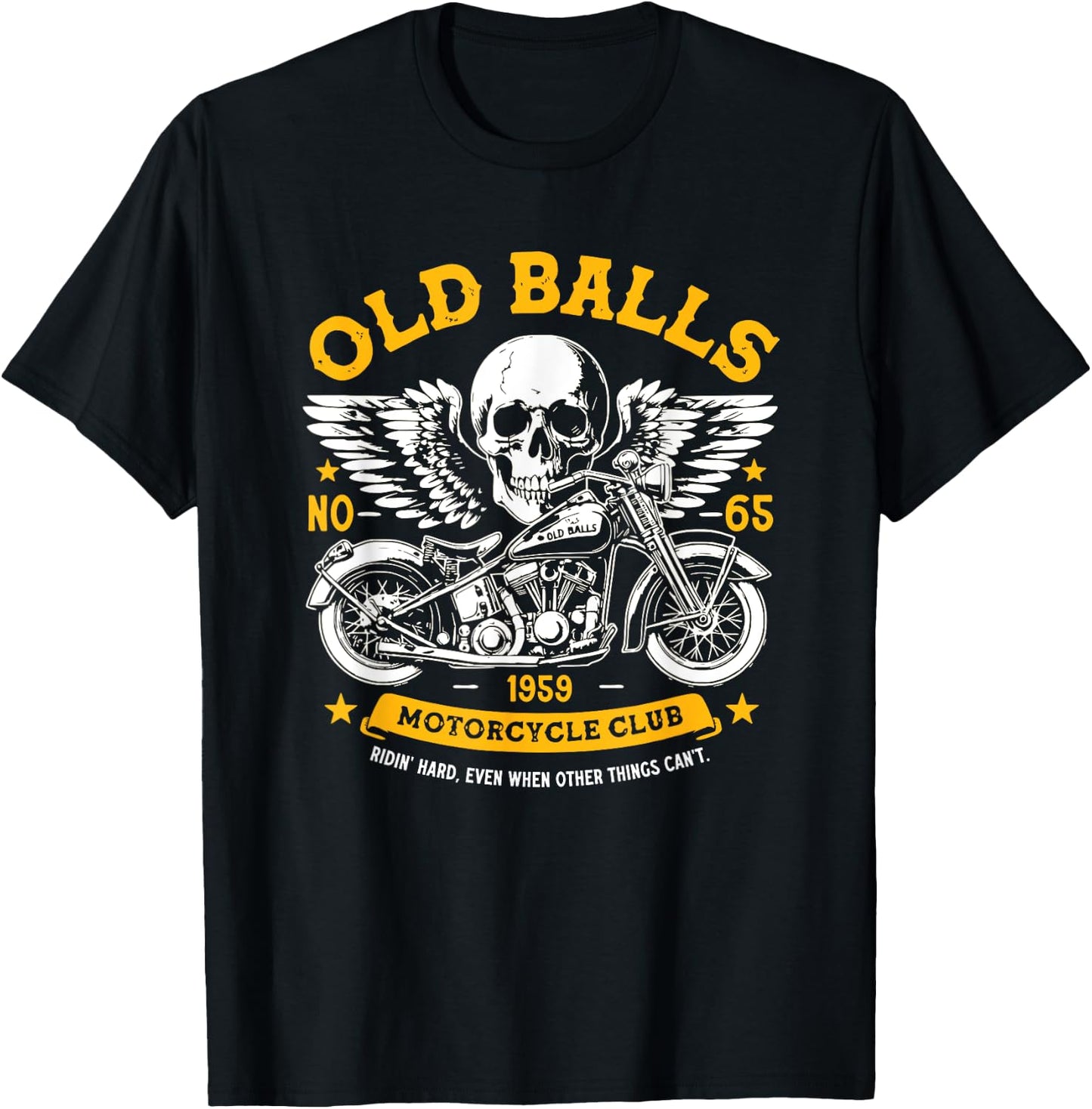 Vintage Motorcycle 1959 65th Birthday for Old Man Bikers T-Shirt - T-Shirt | Black