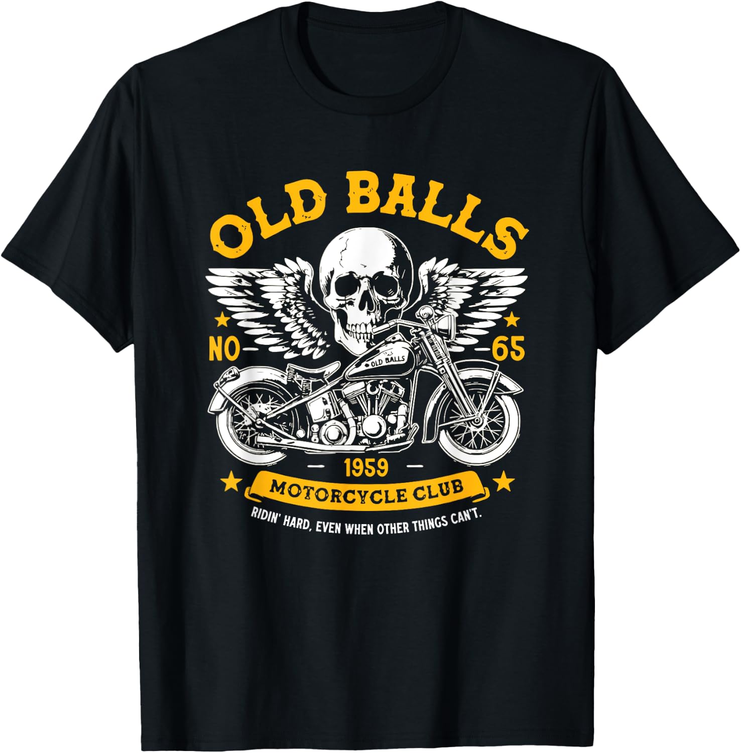 Vintage Motorcycle 1959 65th Birthday for Old Man Bikers T-Shirt - T-Shirt | Black