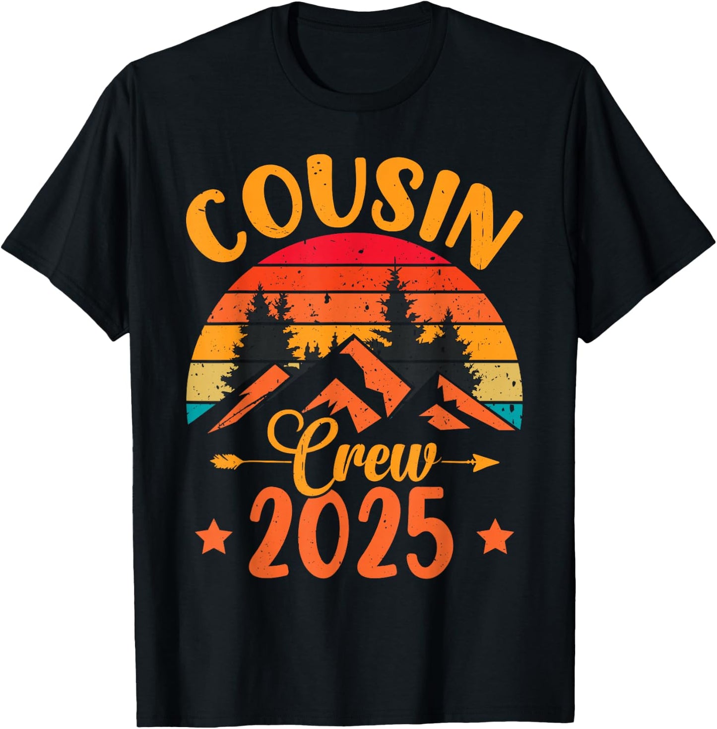 Cousins Cousin Crew 2025 Trip T-Shirt - T-Shirt | Black