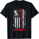 Vintage Cincinnati Baseball American US Flag Premium T-Shirt - T-Shirt | Black