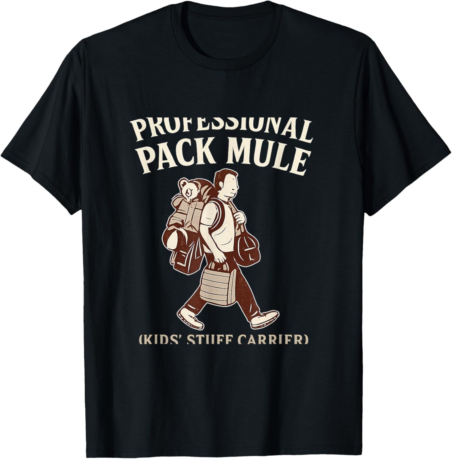 Professional Pack Mule (Kids' Stuff Carrier) T-Shirt - T-Shirt | Black