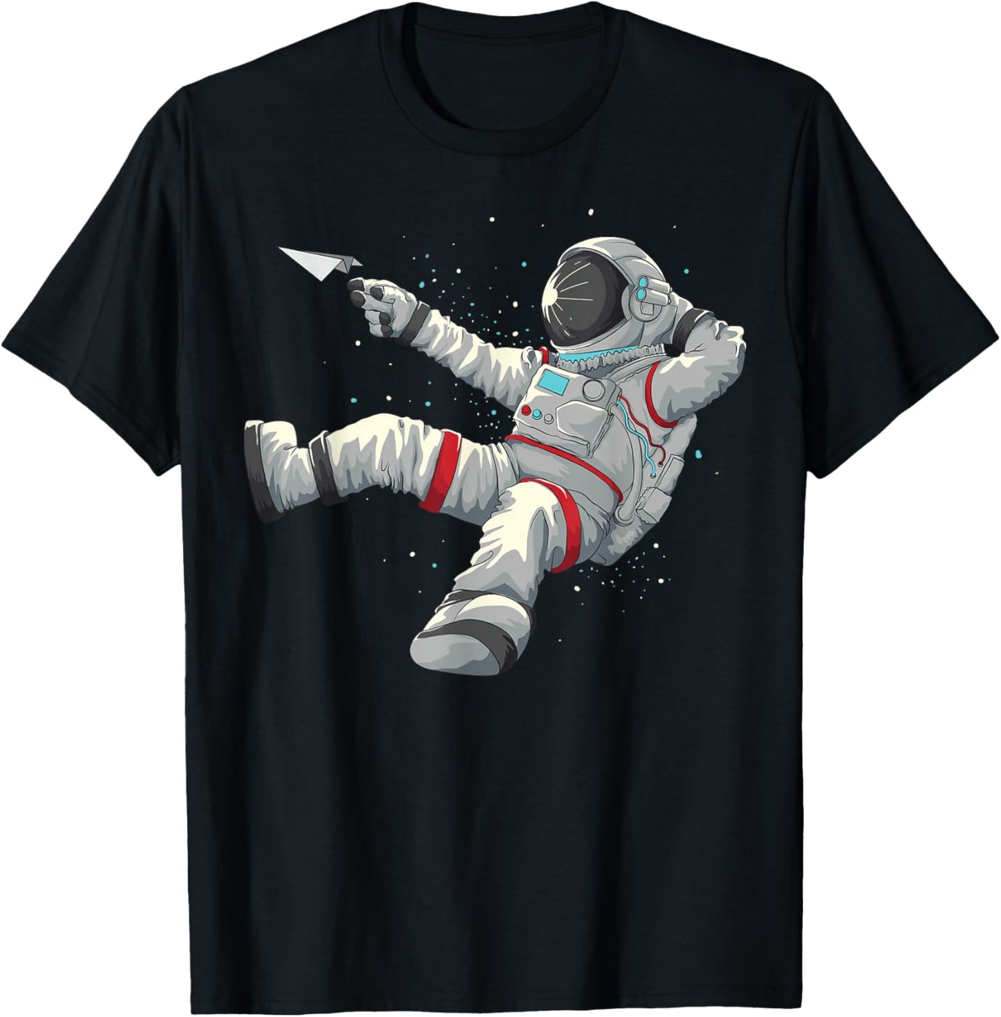 Astronaut Design Boys Kids Galaxy Outer Space Themed T-Shirt - T-Shirt | Black