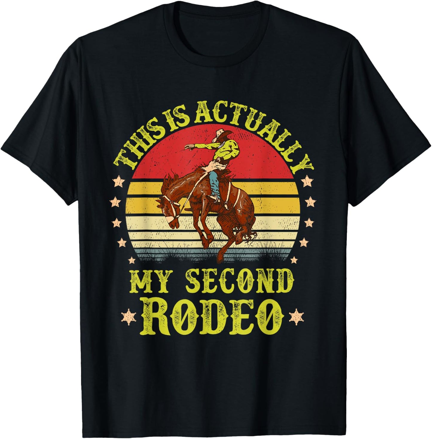 This is actually My Second Rodeo vintage Cowboy and Cowgirl T-Shirt - T-Shirt | Black