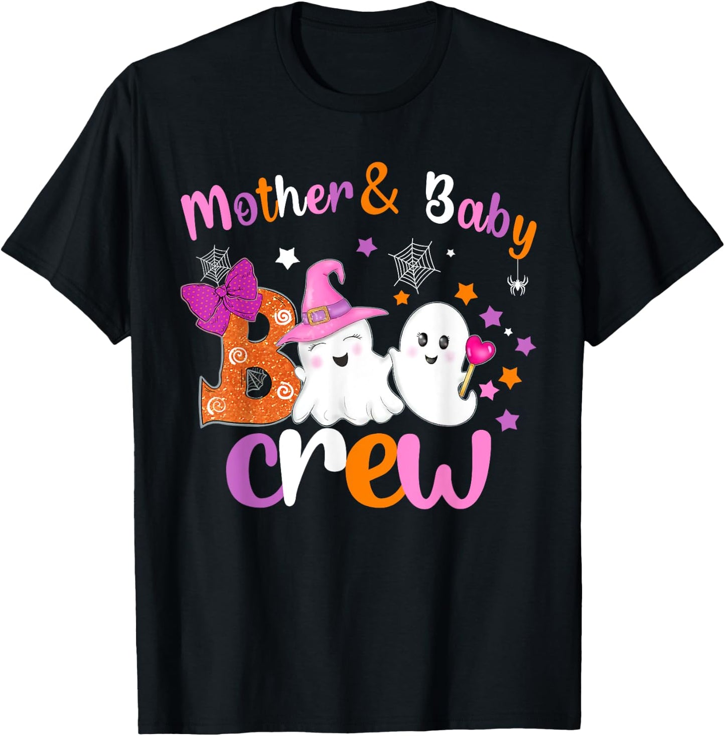 Mother & baby Boo Crew Halloween matching shirts Halloween T-Shirt - T-Shirt | Black