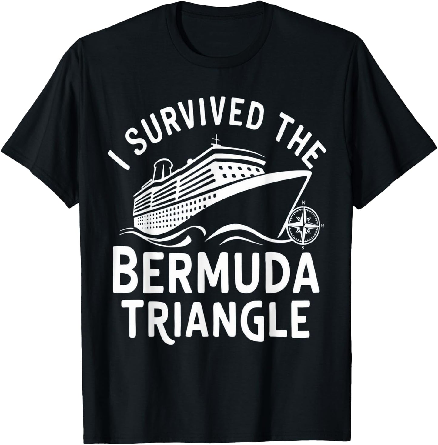 Matching Family and Group I Survived The Bermuda Triangle T-Shirt - T-Shirt | Black