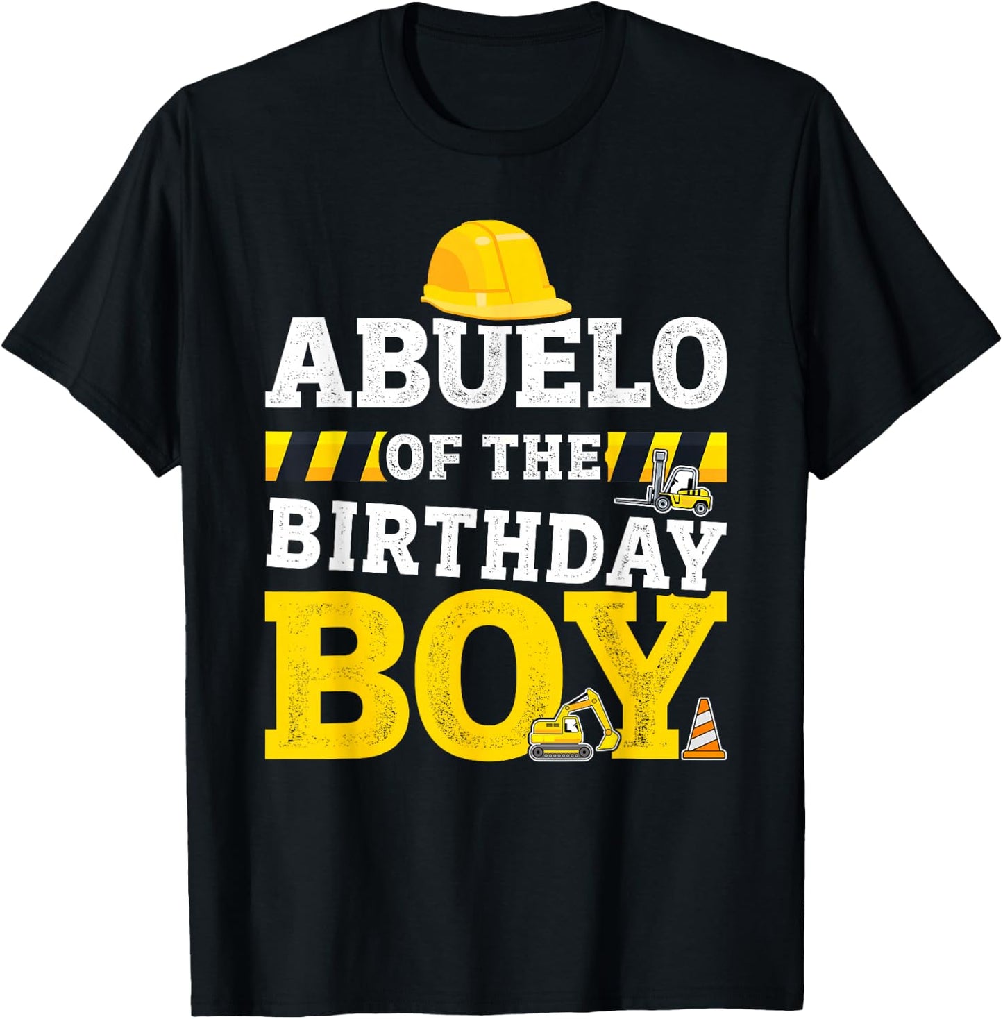 Abuelo of birthday boy matching family construction party T-Shirt - T-Shirt | Black