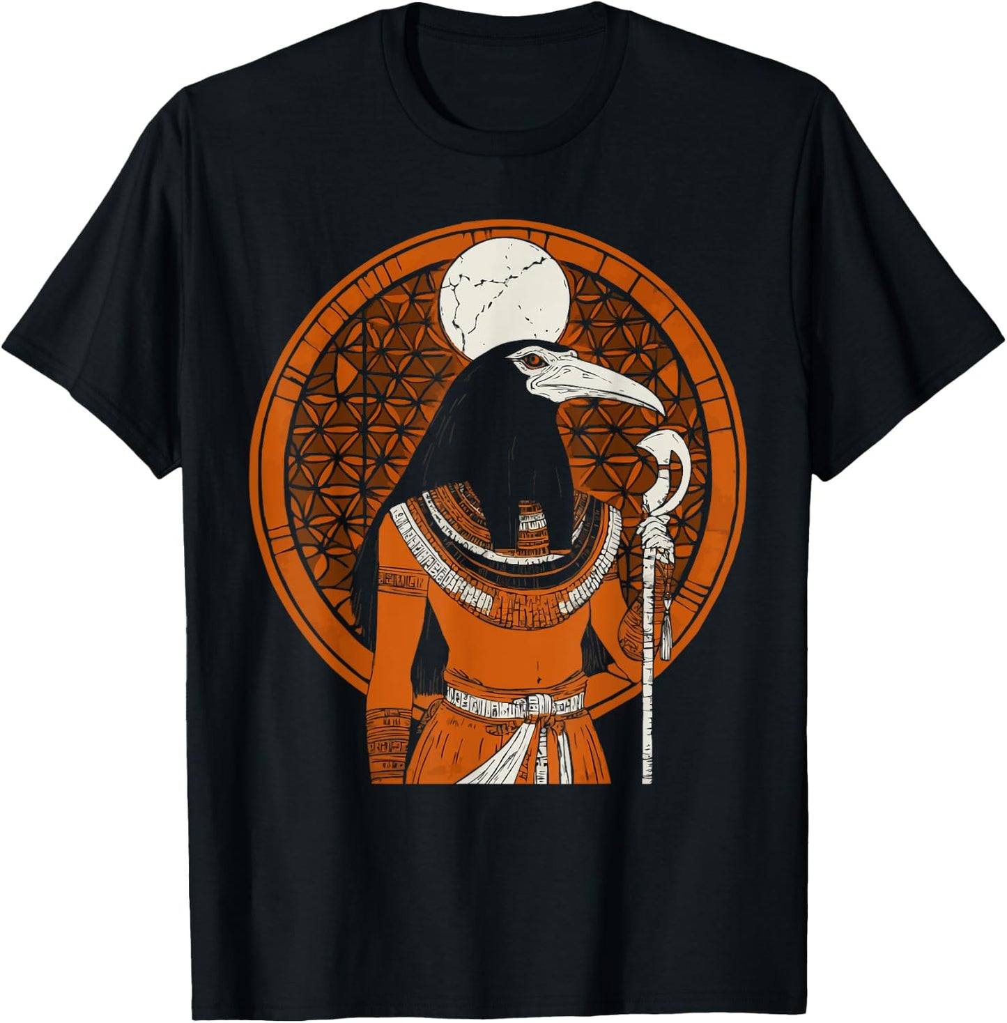 Thoth Egyptian God Egyptian Mythology Pyramid Ancient Egypt T-Shirt - T-Shirt | Black