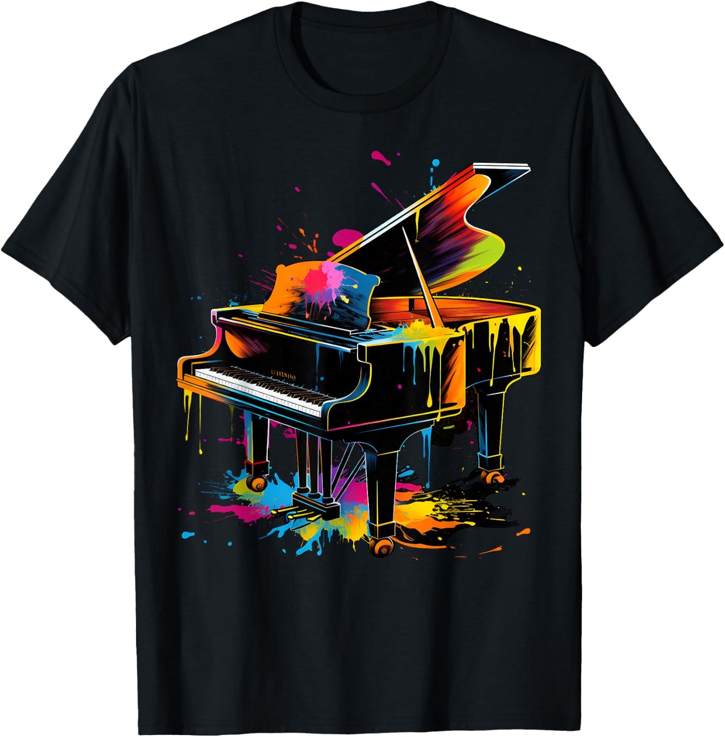 Men, Women and Kids Piano T-Shirt - T-Shirt | Black