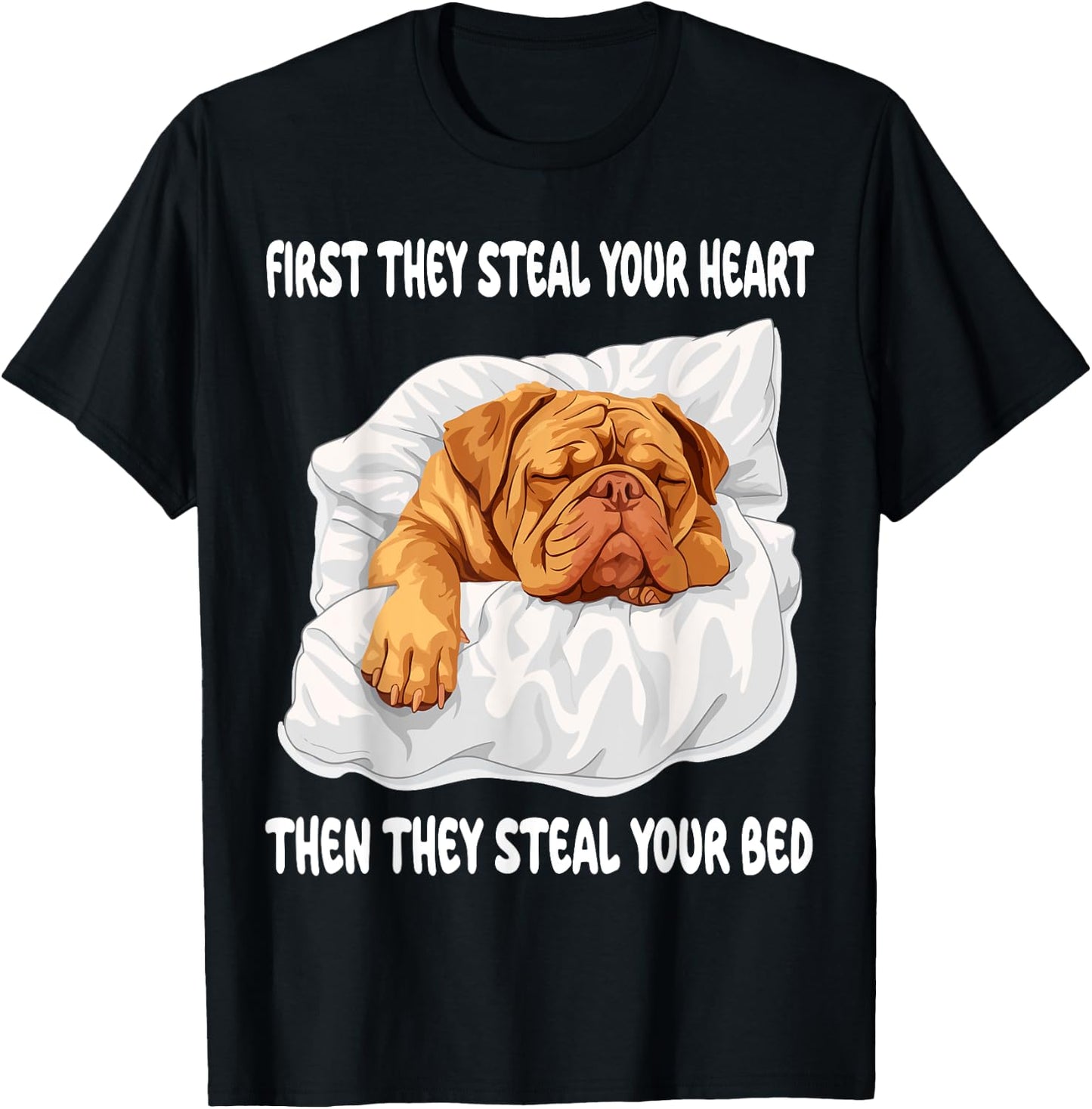 Dogue De Bordeaux Sleeping Pajamas Nightgown T-Shirt - T-Shirt | Black