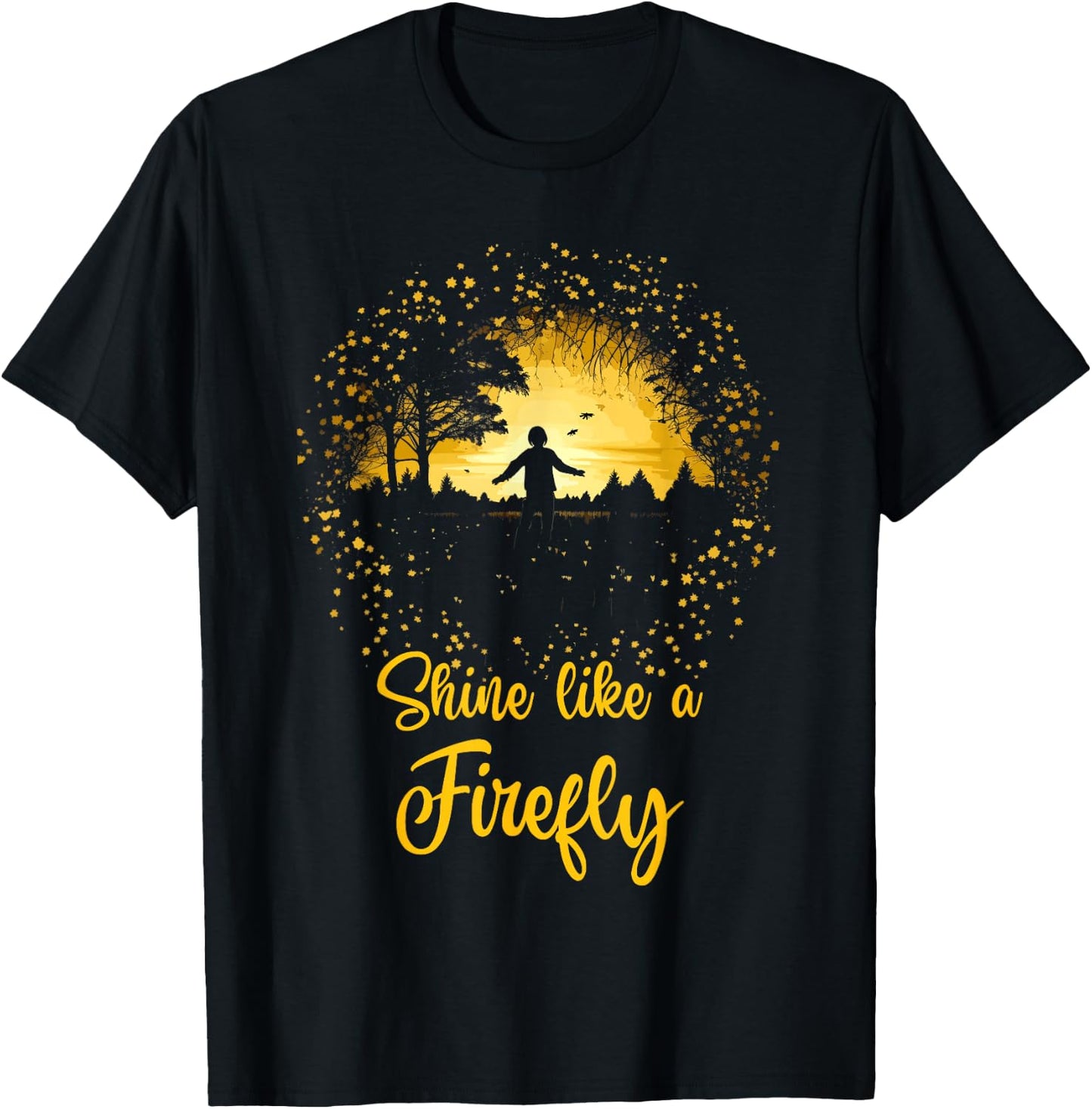 Shine Like a Firefly Lightning Bugs Fireflies T-Shirt - T-Shirt | Black