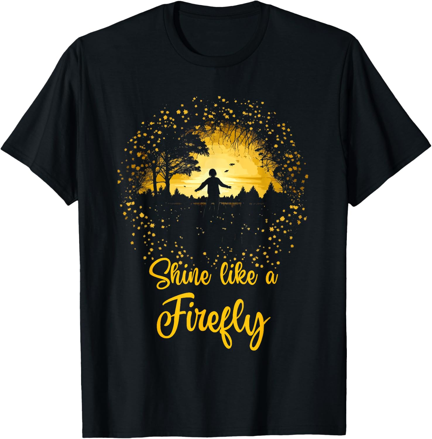 Shine Like a Firefly Lightning Bugs Fireflies T-Shirt - T-Shirt | Black