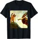 Oil Painting Cat Meme Funny Viral Internet T-Shirt - T-Shirt | Black
