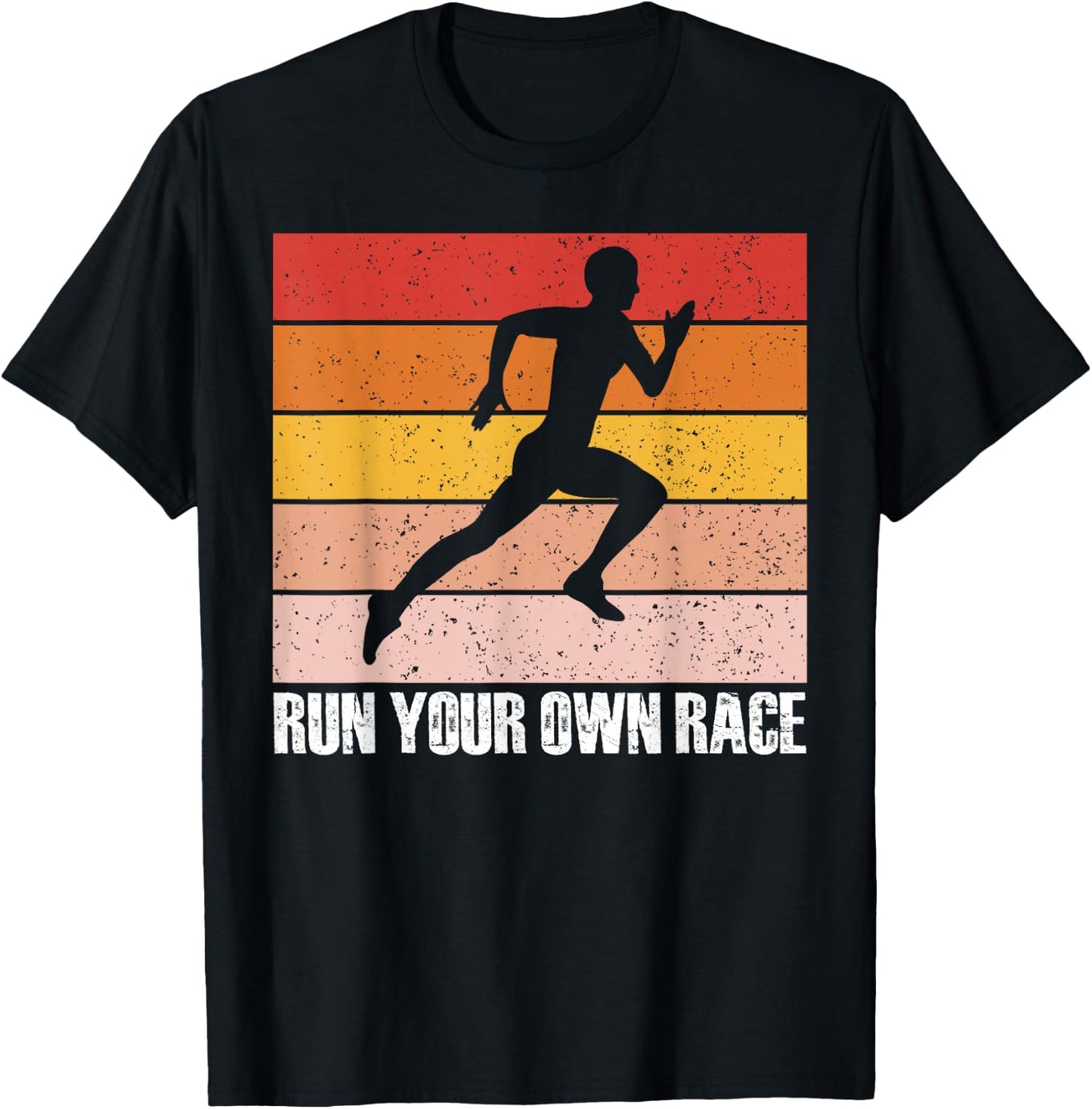 Run Your Own Race Vintage T-Shirt - T-Shirt | Black