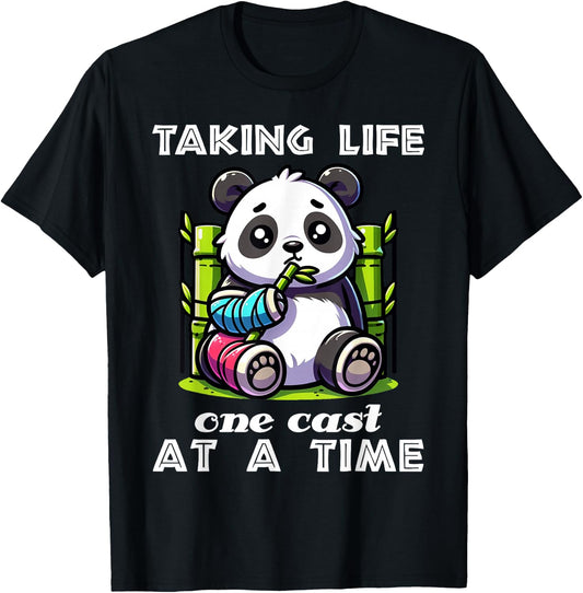 Taking Life One Cast At A Time Broken Arm Gifts For Kids T-Shirt - T-Shirt | Black