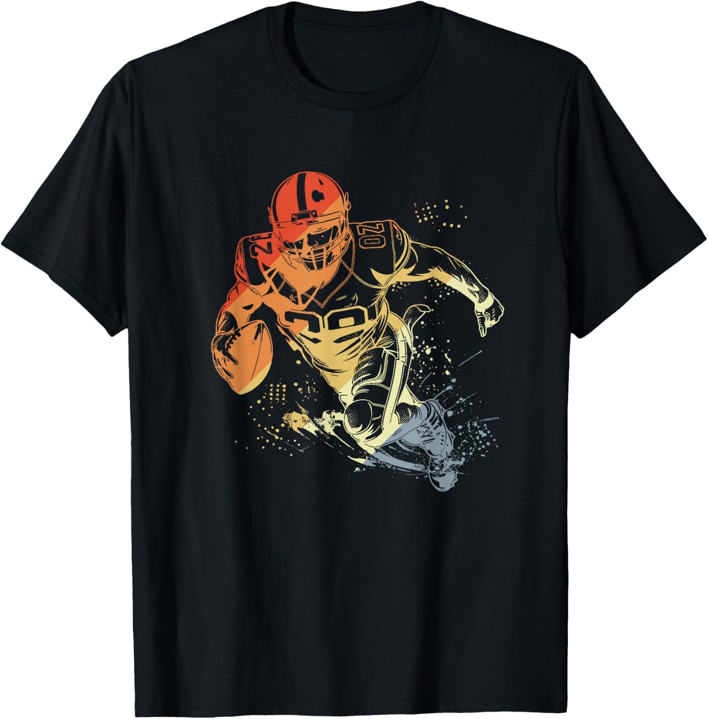 Vintage American Football Leisure Sport T-Shirt - T-Shirt | Black