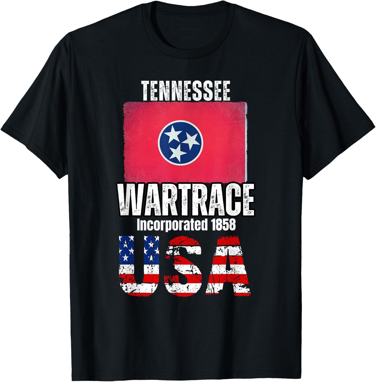 Wartrace, Tennessee TN, Incorporated 1858 T-Shirt - T-Shirt | Black