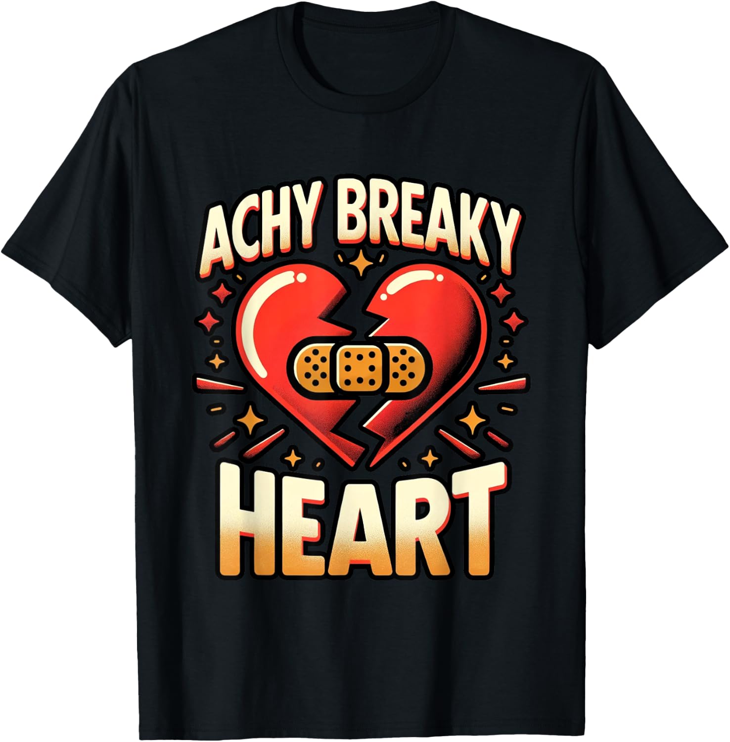 Broken Beats Achy Breaky Heart T-Shirt - T-Shirt | Black