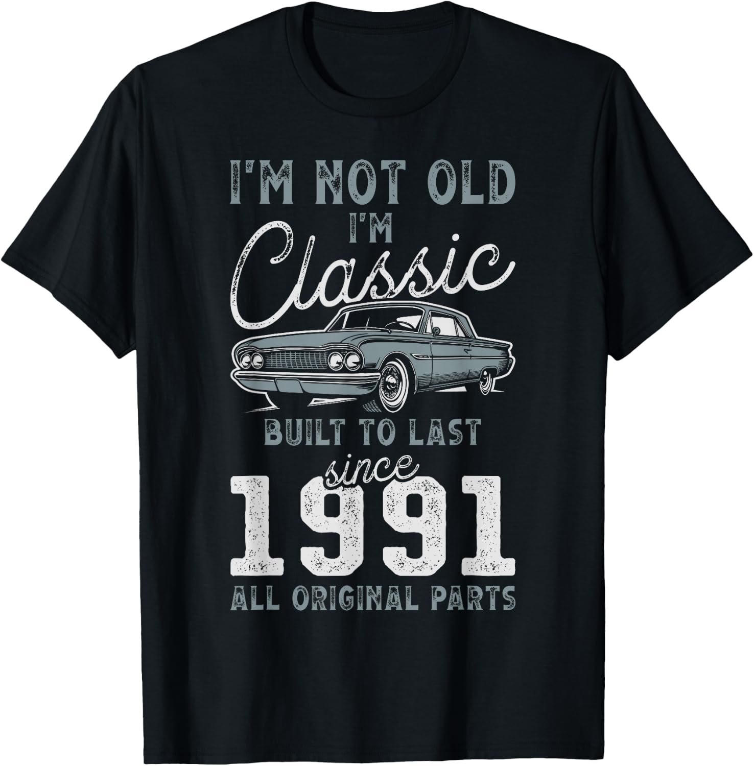 1991 Classic Car 35th Birthday T-Shirt - T-Shirt | Black