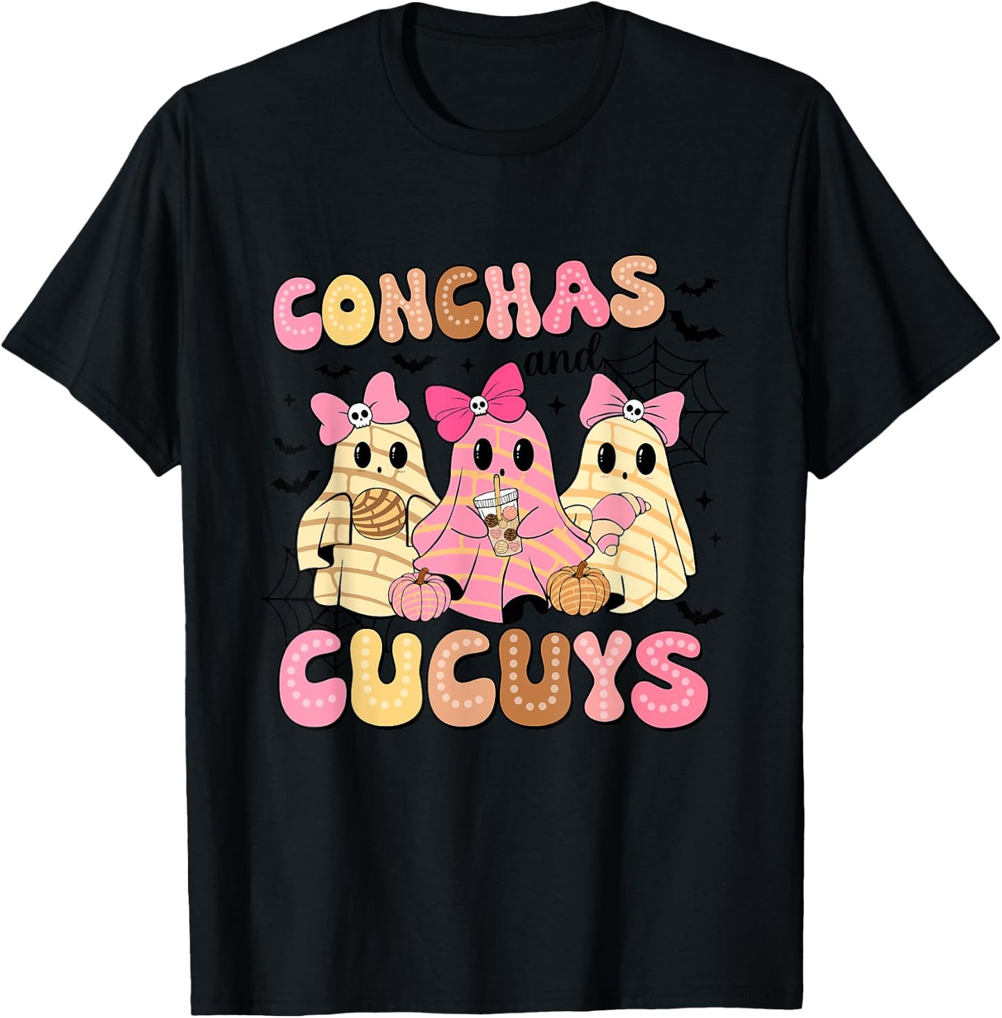 Conchas And Cucuys Spooky Season Halloween T-Shirt - T-Shirt | Black