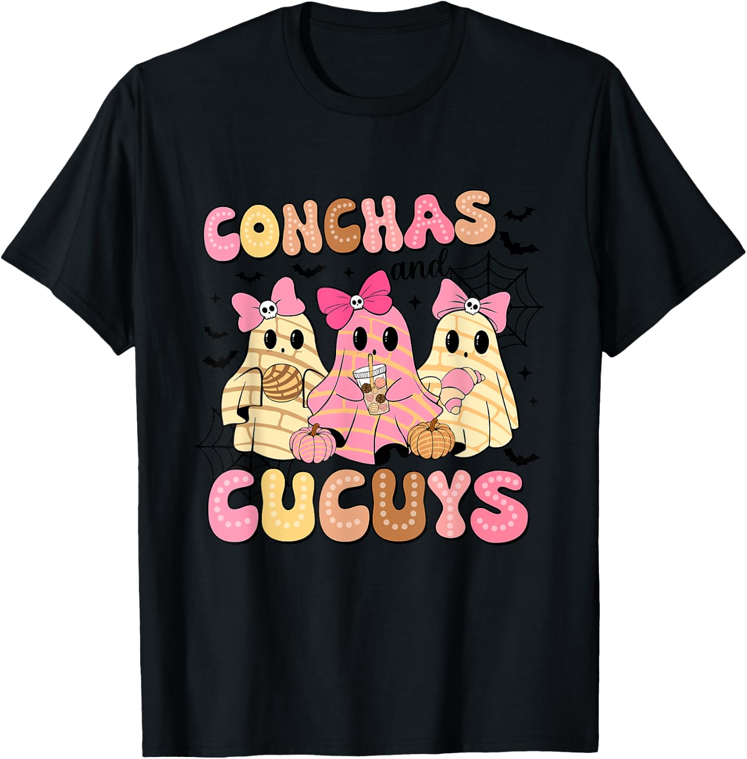 Conchas And Cucuys Spooky Season Halloween T-Shirt - T-Shirt | Black