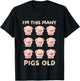 I'm This Many Pigs Old - 9th Birthday Pig 9 Years Old Bday T-Shirt - T-Shirt | Black