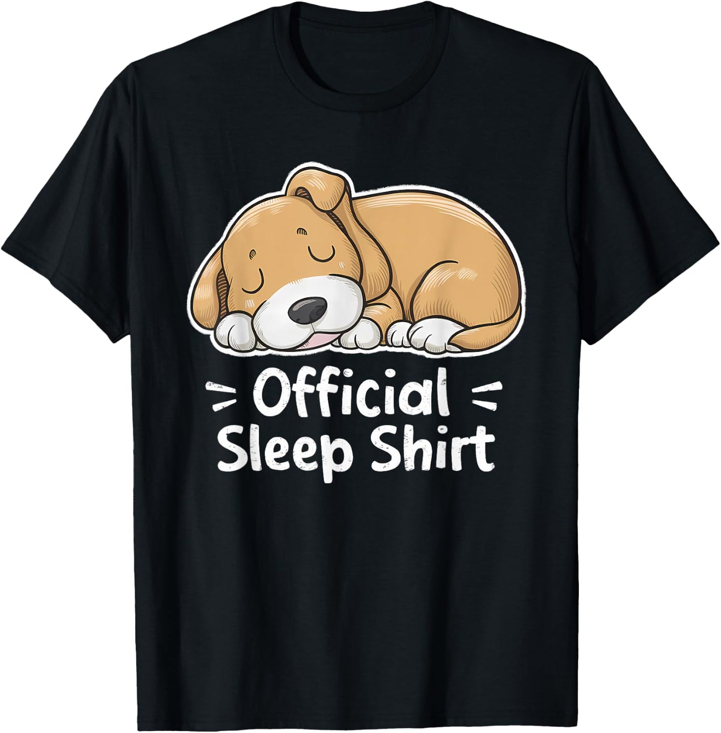 Official Sleep Shirt Dog Pajamas Nightgown Women Kids T-Shirt - T-Shirt | Black