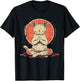 Cat Meditation Zen Buddha Spirituality Hindu Buddhist T-Shirt - T-Shirt | Black