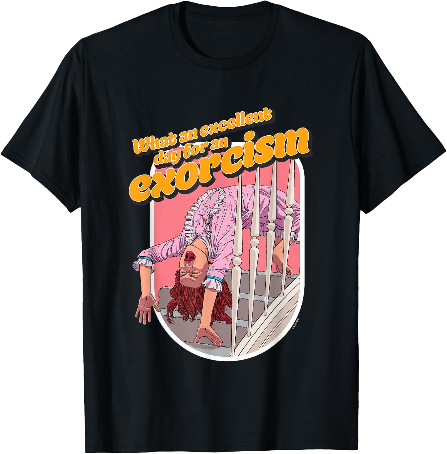 The Exorcist What An Excellent Day For An Exorcism Stairs T-Shirt - T-Shirt | Black