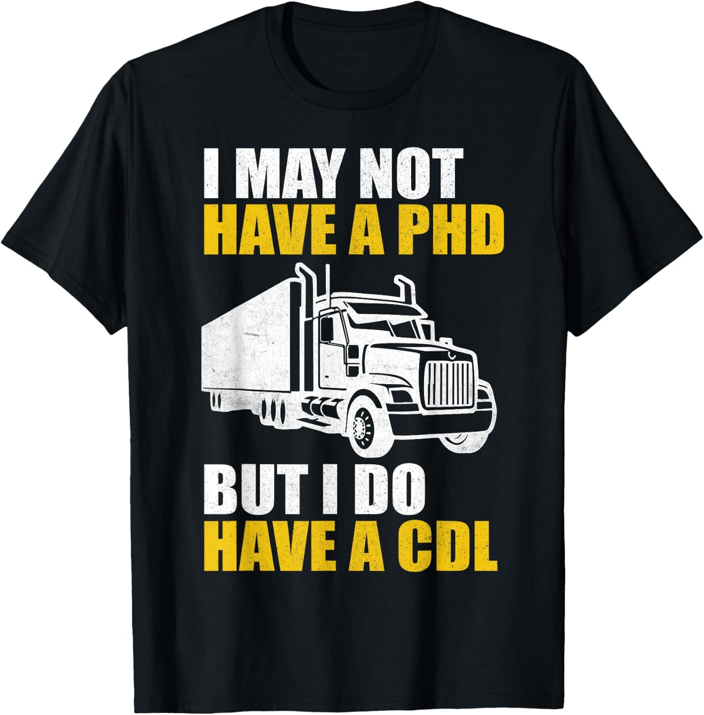 Funny Trucker Women CDL Truck Driver Trucking Lover T-Shirt - T-Shirt | Black