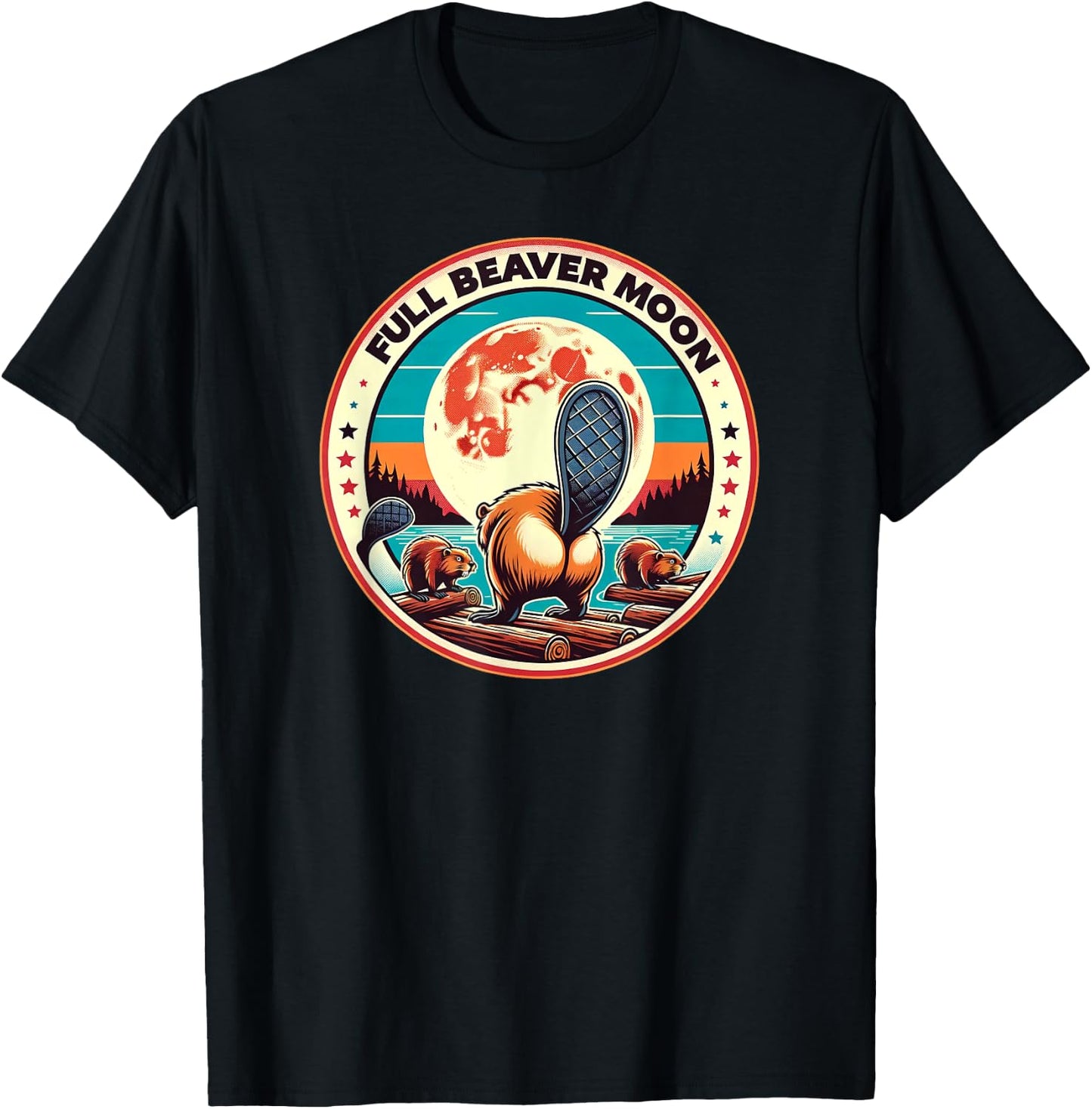 Full Beaver Moon T-Shirt - T-Shirt | Black