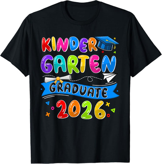 Kindergarten Graduate Kindergarten Class Of 2026 Graduation T-Shirt - T-Shirt | Black