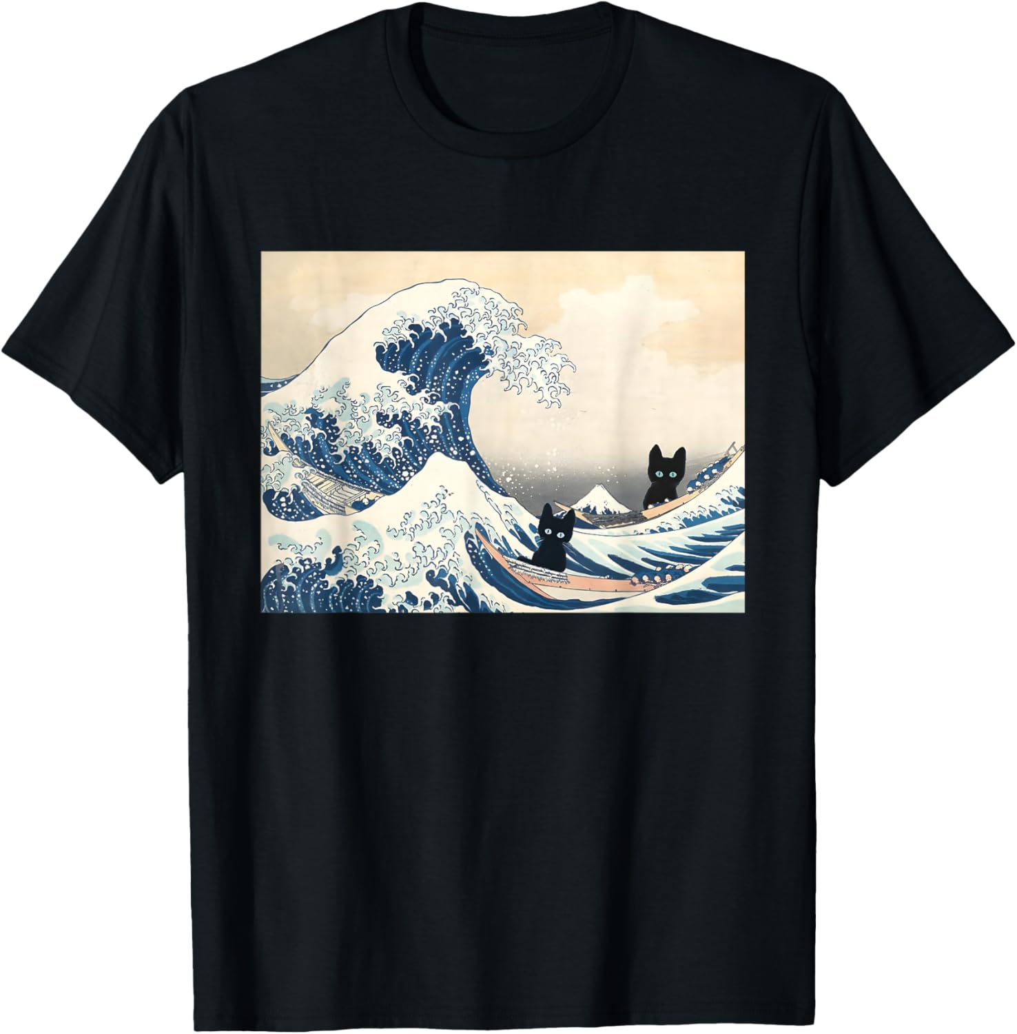 Black Cats Wave of Blue For Kamala 2024 Funny T-Shirt - T-Shirt | Black