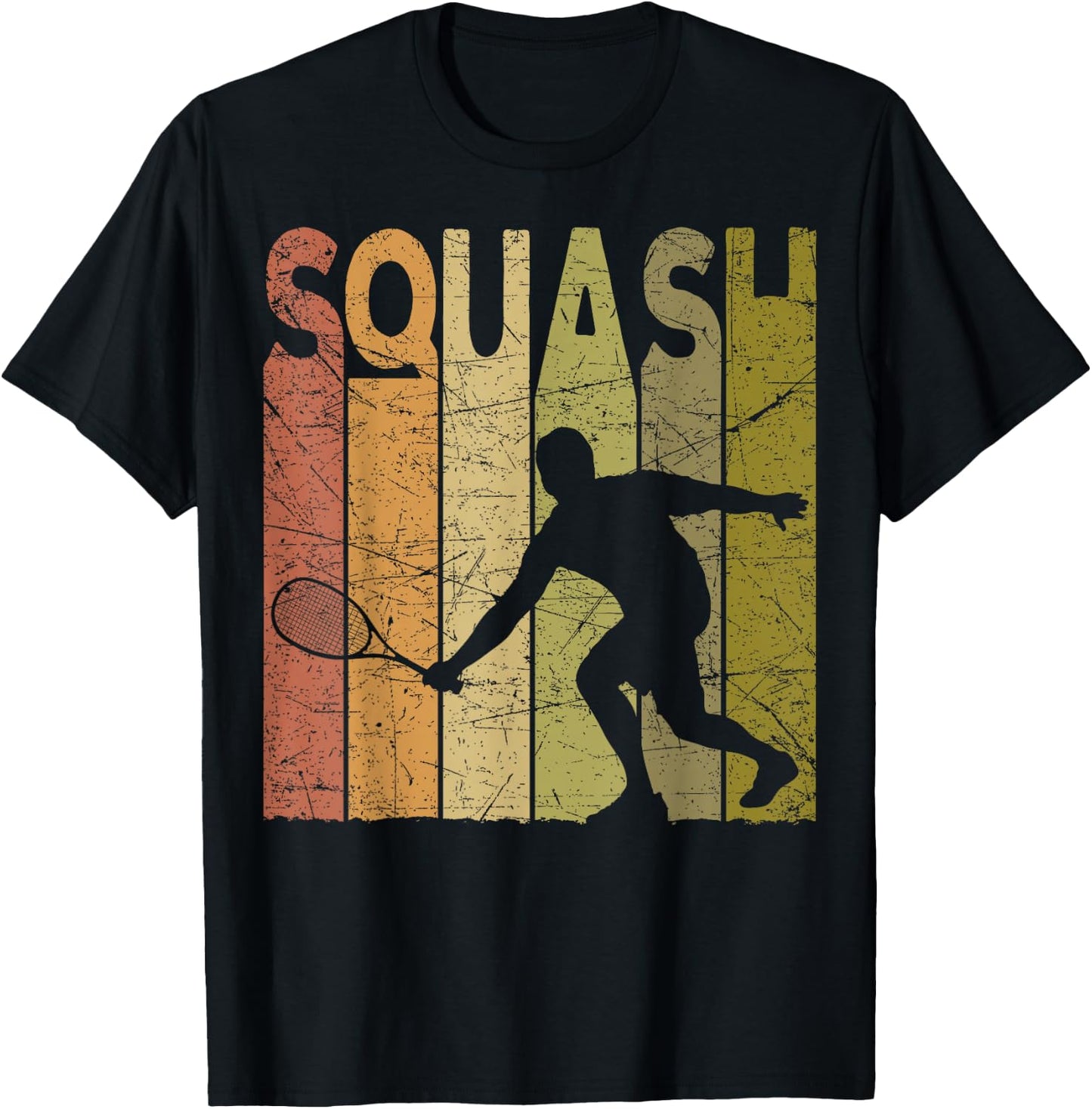 Squash Vintage Squash Player Retro Squash Lover T-Shirt - T-Shirt | Black