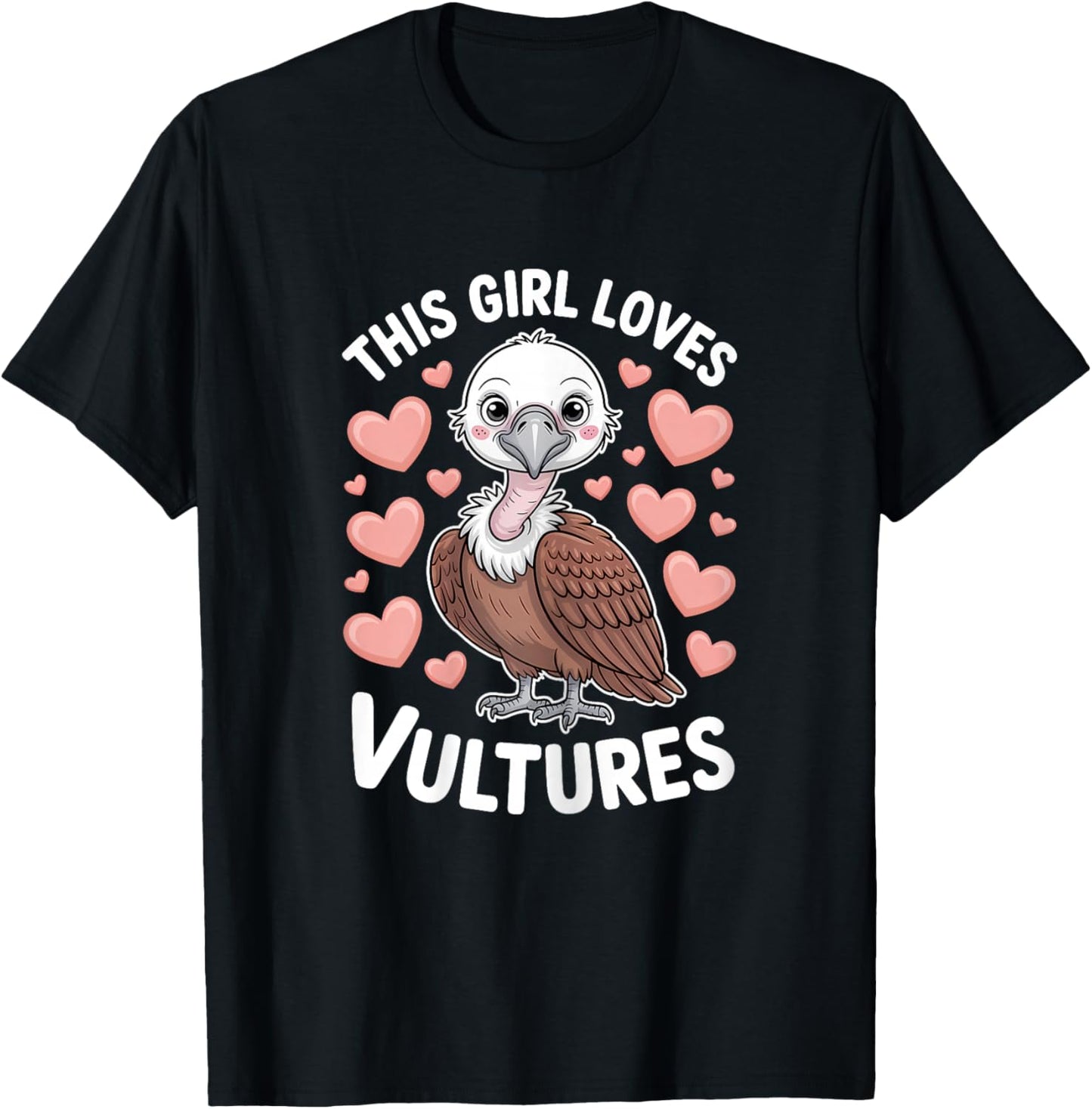 This Girl Loves Vultures Funny Vulture T-Shirt - T-Shirt | Black