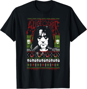 Alice Cooper – Ugly Christmas Sweater T-Shirt - T-Shirt | Black